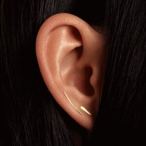 WWAKE STICK WISP EARRINGS (double) - 10k solid gold